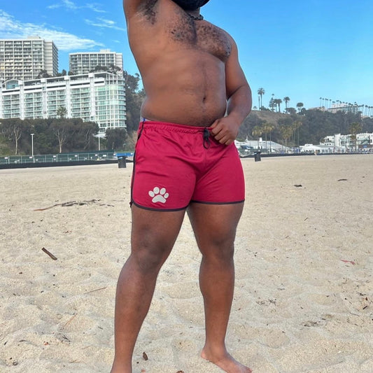 Mesh Paw Print Short - Jackfruit