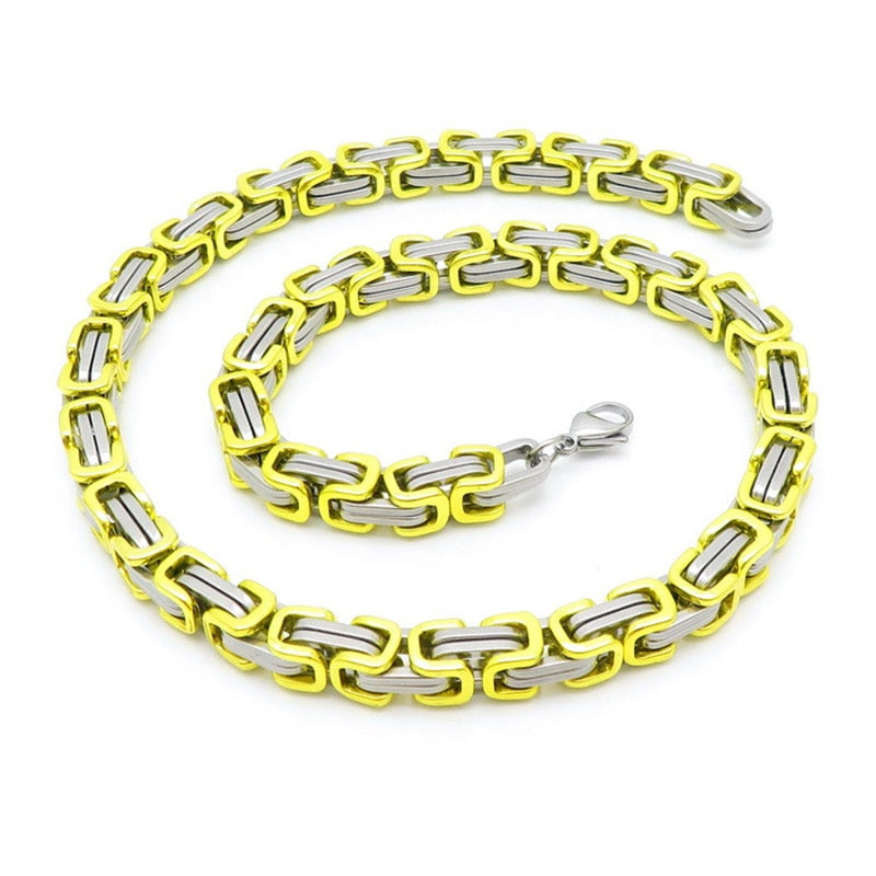 Byzantine Box Collar Chain - Jackfruit