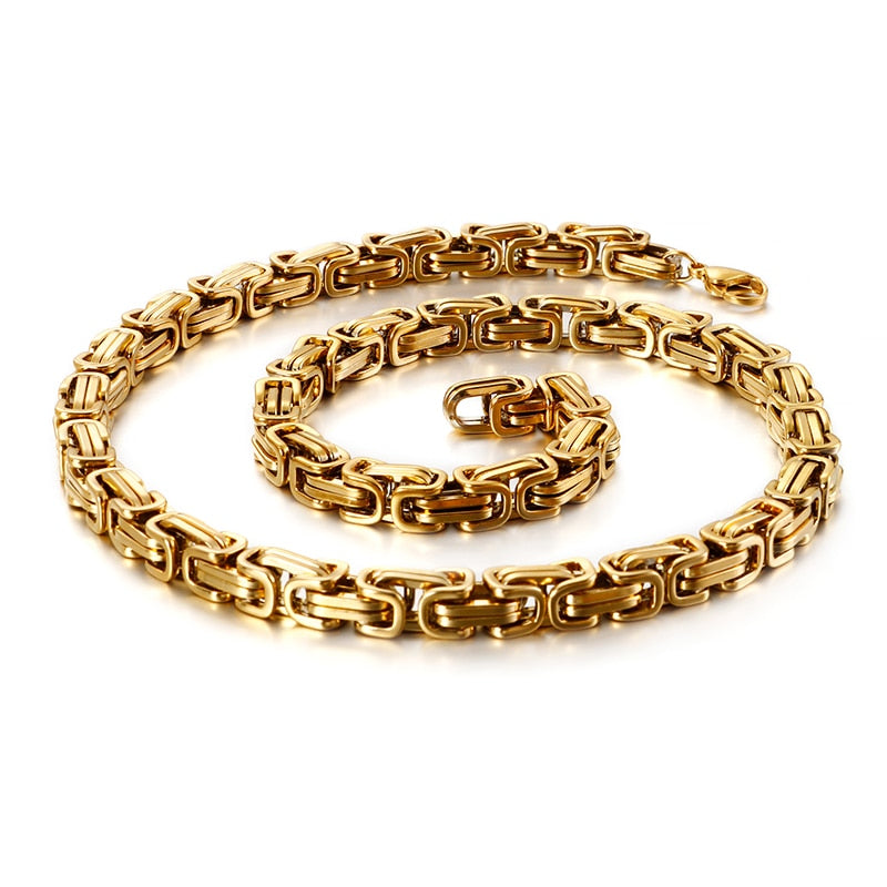 Byzantine Box Collar Chain - Jackfruit