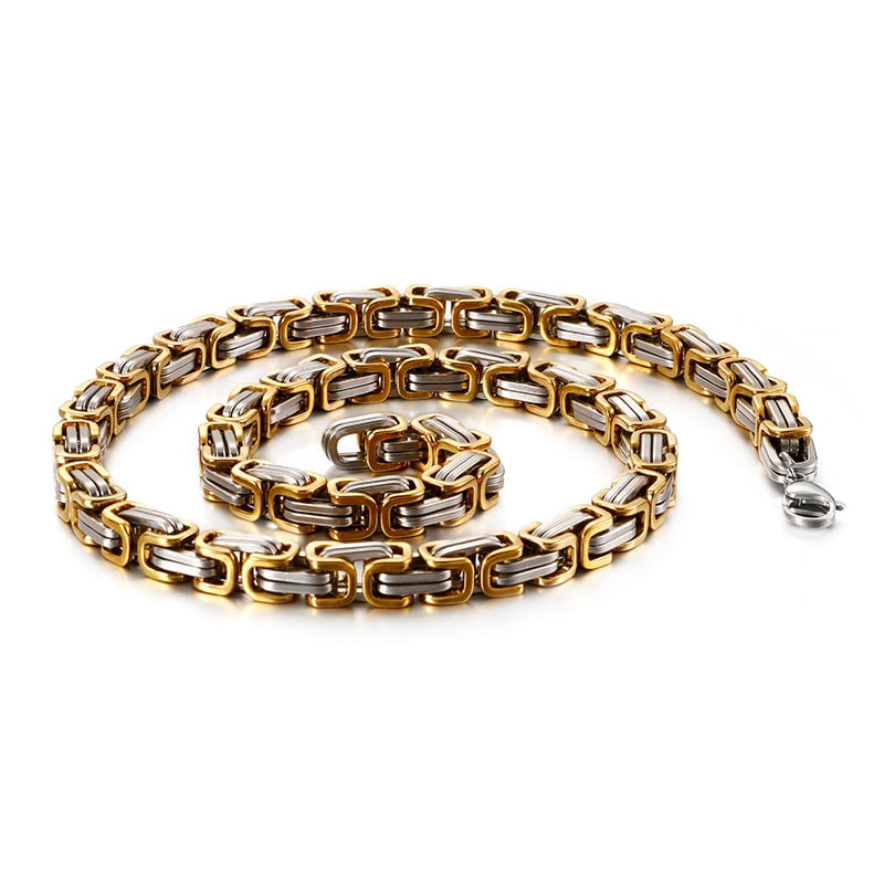 Byzantine Box Collar Chain - Jackfruit