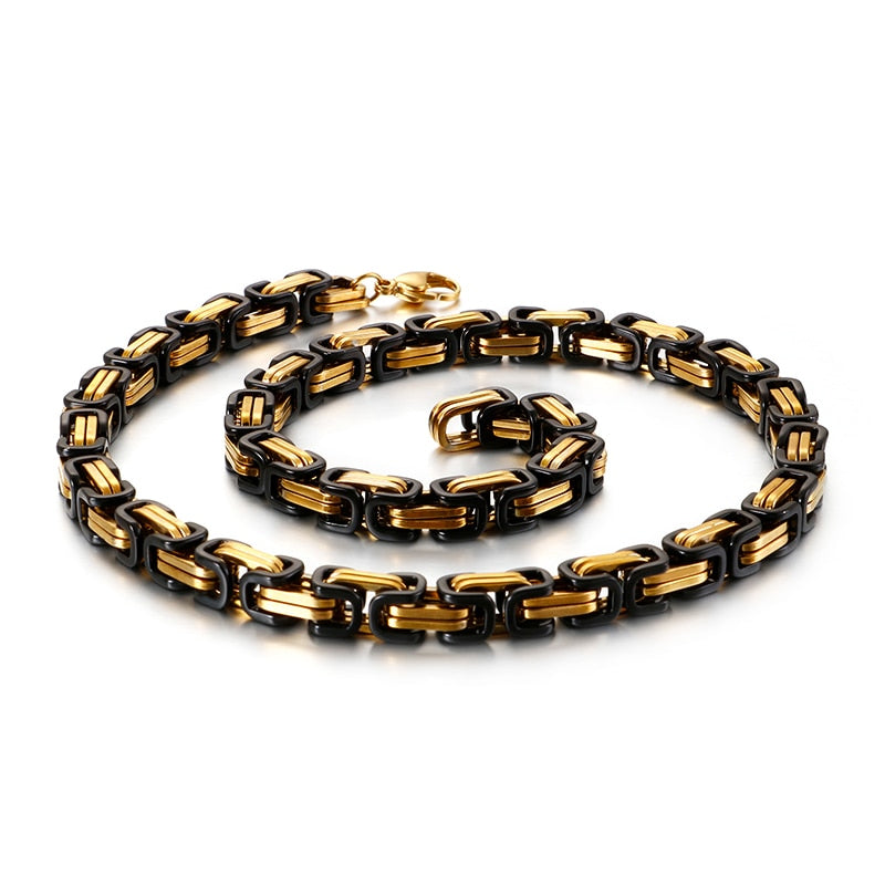Byzantine Box Collar Chain - Jackfruit